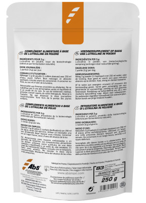 Detox Organica L-Citrullina In Polvere 500g - Integratore Vegano Per Atleti, Dose Giornaliera 3000mg, Cucchiaio Dosatore Incluso, Oltre 5 Mesi Di Fornitura